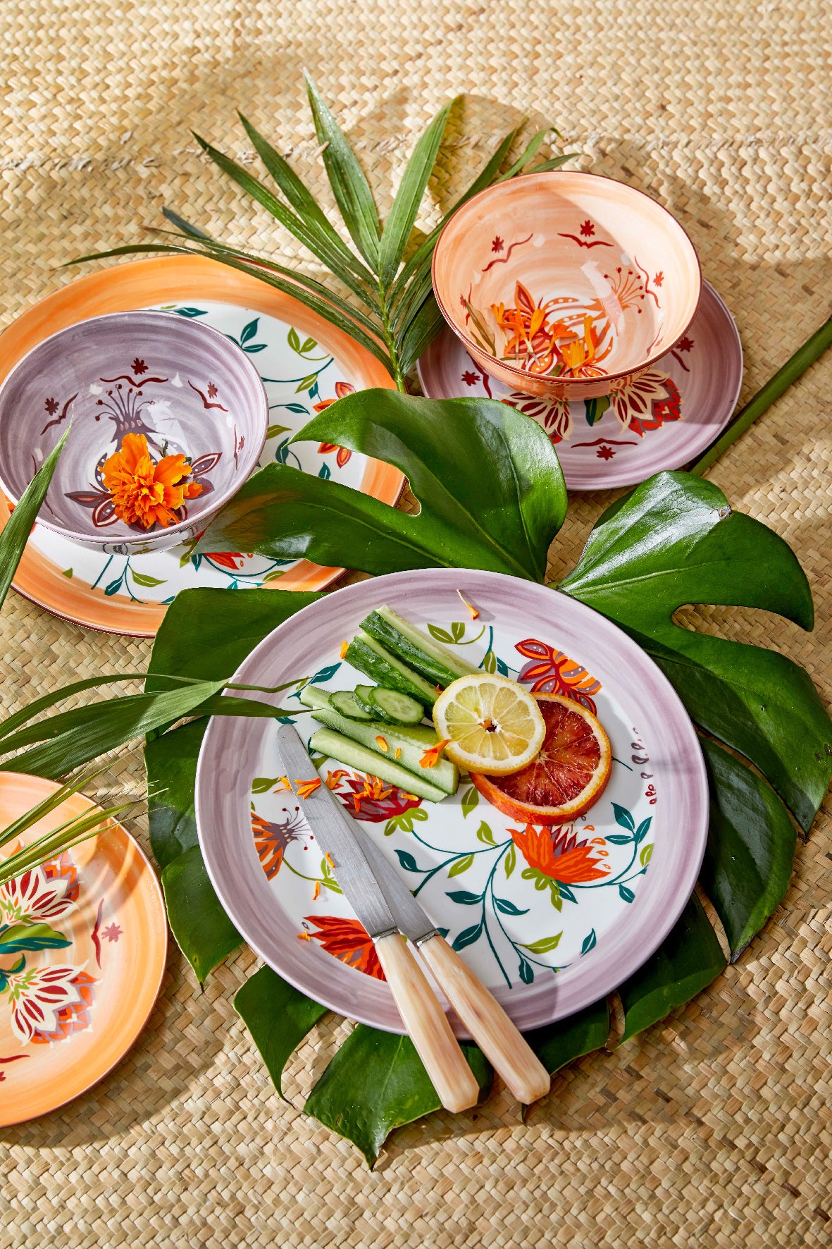 Decoris dinerbord Ezra oranje D 27 H 2,7 cm