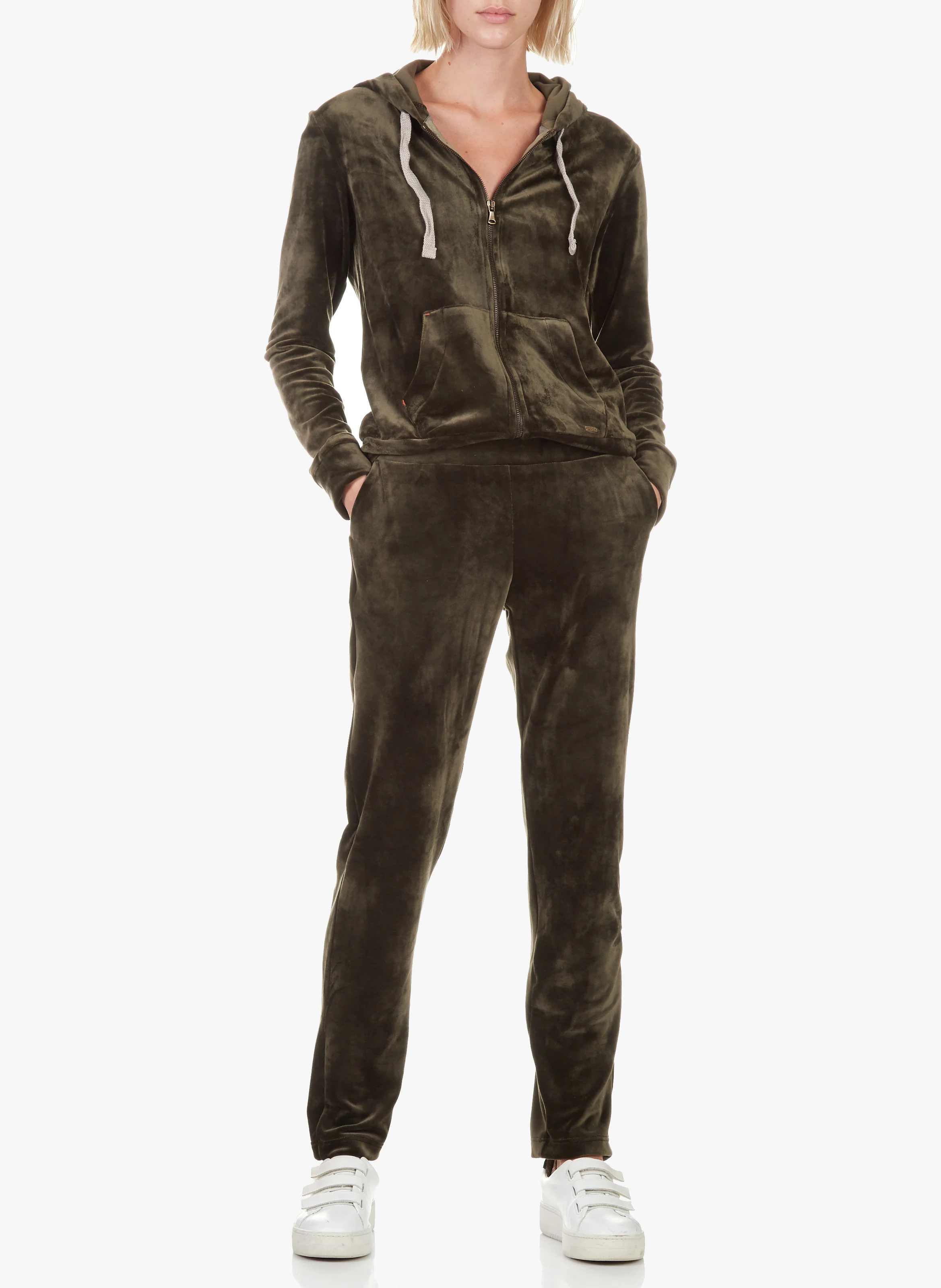 KEENAN SEALAKE - Pantalon de jogging en velours | Kaki
