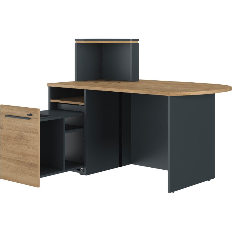 Banque d'accueil d'angle compacte L 145 cm Well