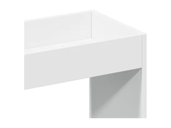 Buffet haut blanc 92x33x140 cm bois d'ingénierie