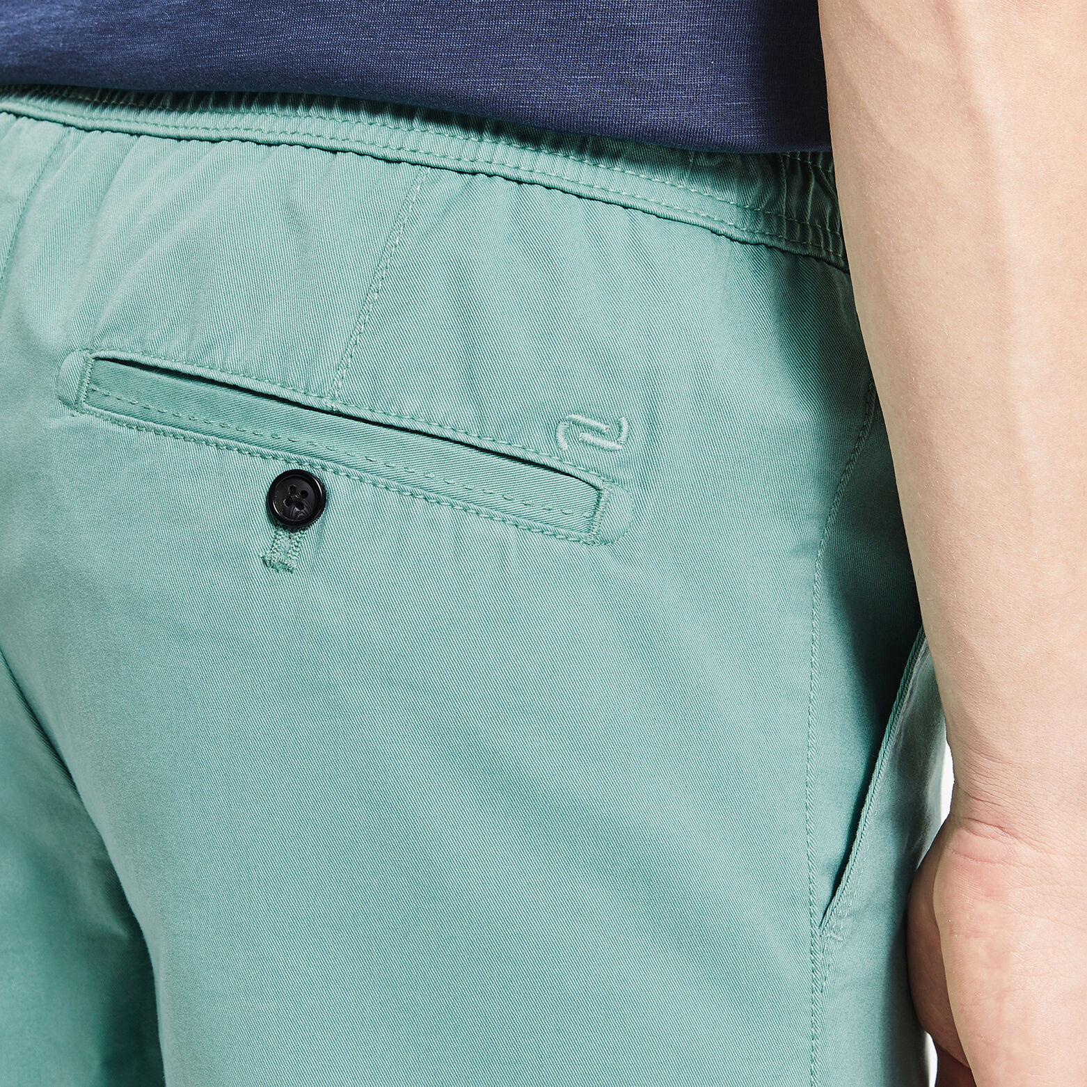Bermuda chino taille élastiquée Vert