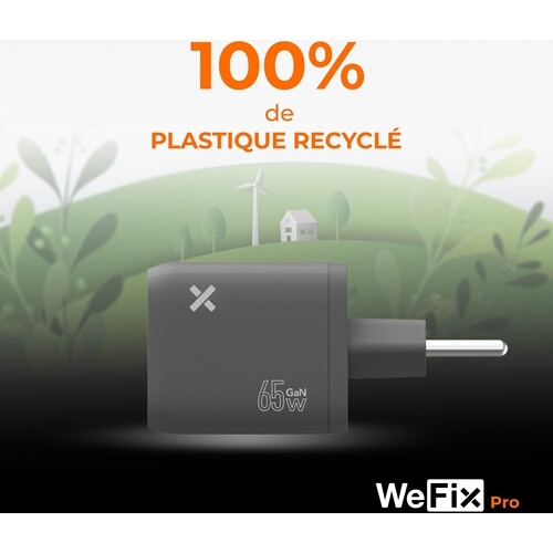 Chargeur pour téléphone mobile Wefix Pro CV 65W 2USB-C+USB-A