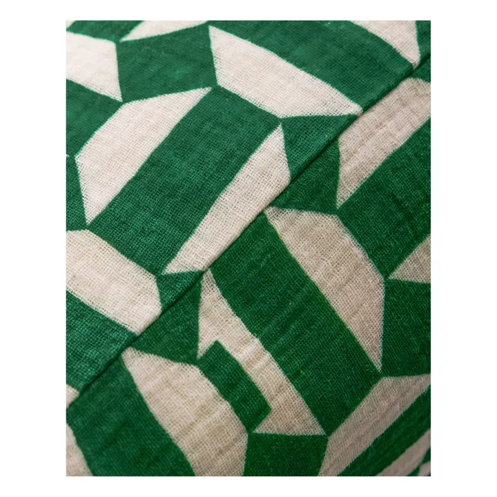 House Doctor Housse de coussin Etha en coton | Vert