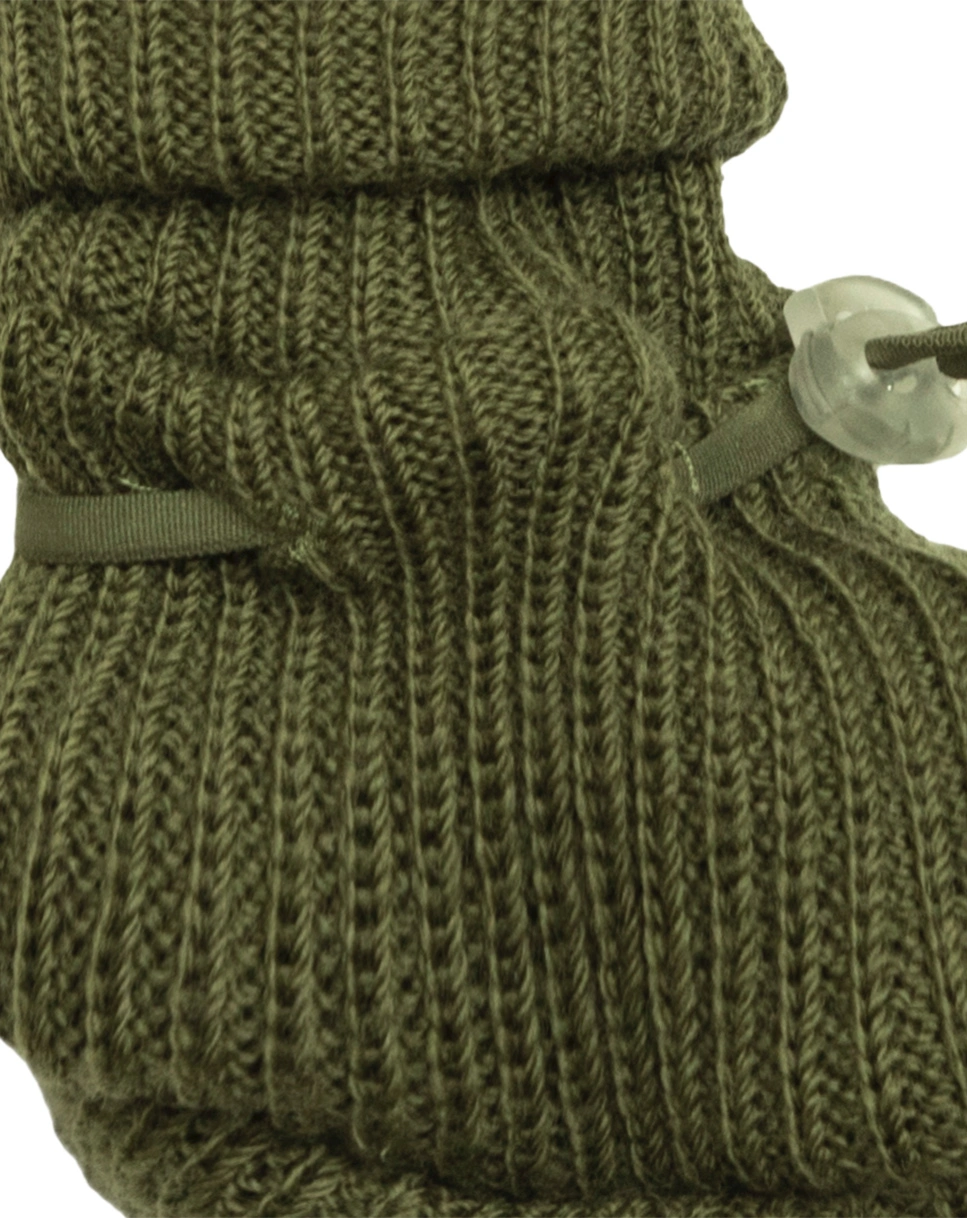 Baby-Schuhe 4005 - WOOL RIB in dark sage