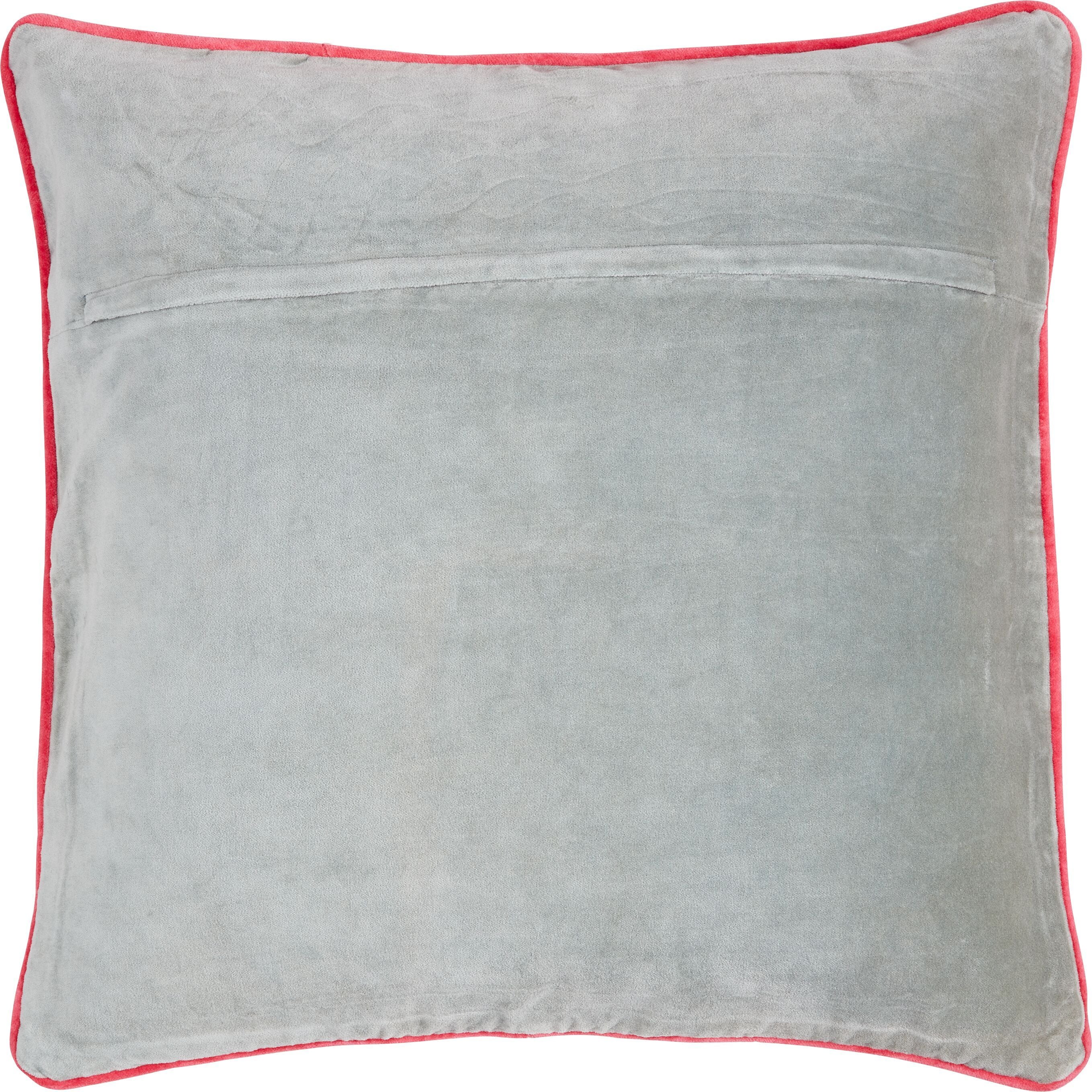 VELVET Zierkissen - blau / B: 50.0 cm x H: 50.0 cm