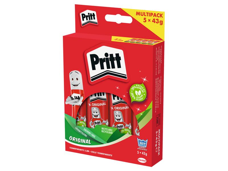 Pritt Klebestift-Set 43 g, 5 Stück Pritt Leimstift , 5er Set