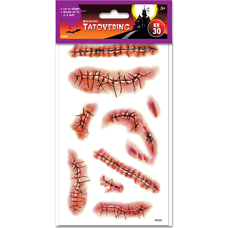 Halloween tattoo ar - flere varianter - assorteret