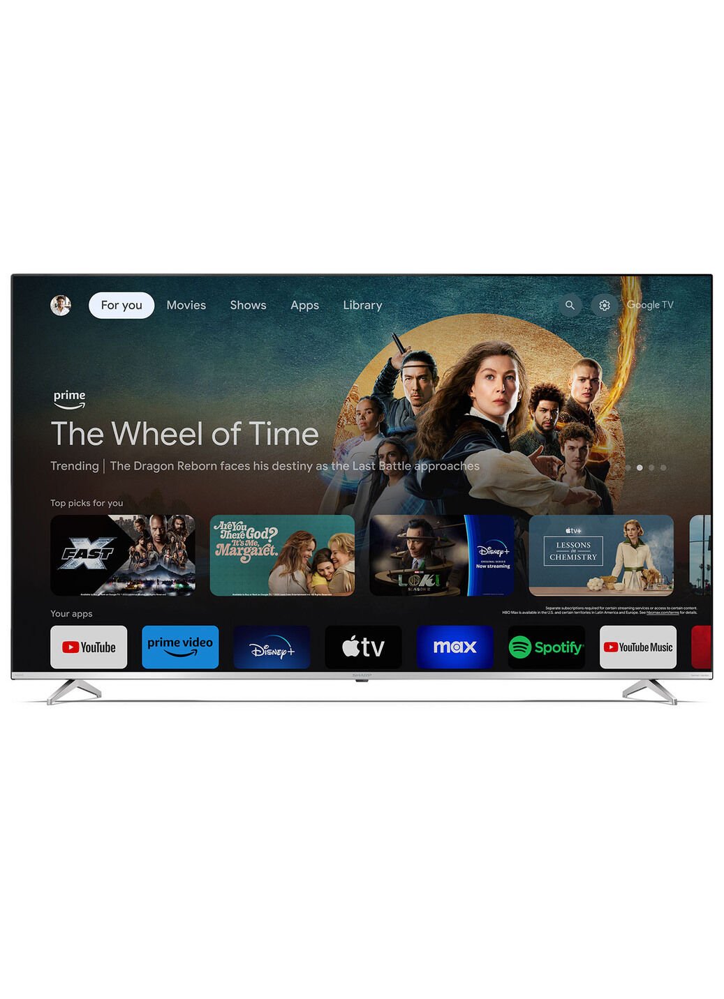 Sharp 70GP6260E 4K Ultra HD QLED Google Fernseher