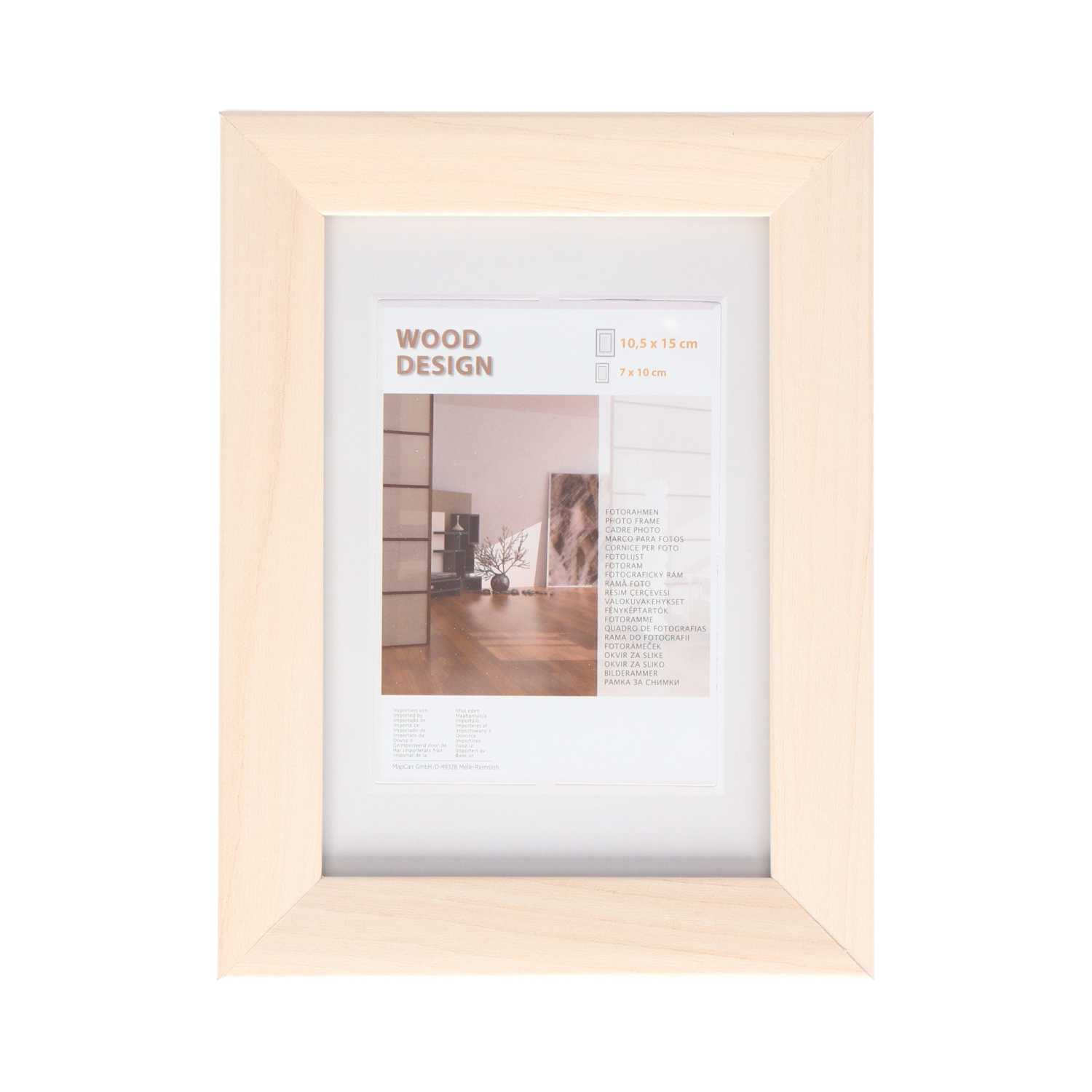Bilderrahmen Milano aus Holz mit Passepartout 10,5 x 15 cm / 7 x 10 cm 4fach