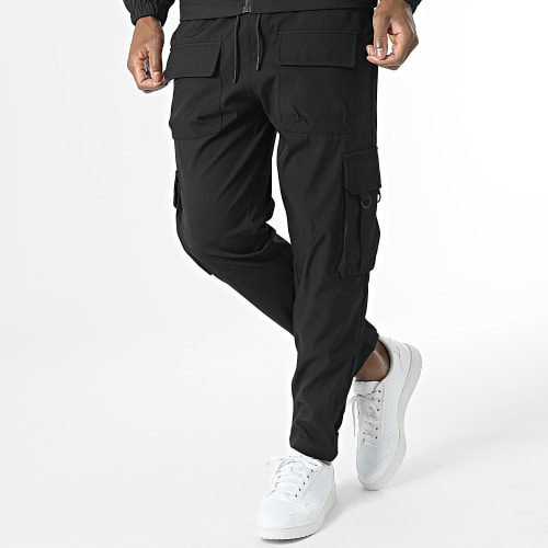 Ensemble Veste Zippée Et Pantalon Cargo Noir