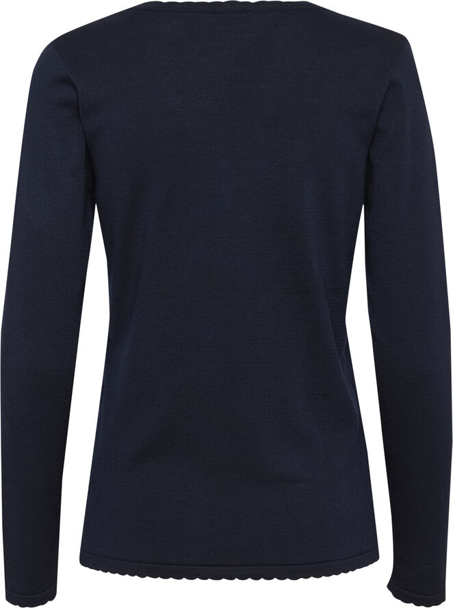 Saint Tropez MilaSZ LS V-Neck Pullover Night sky