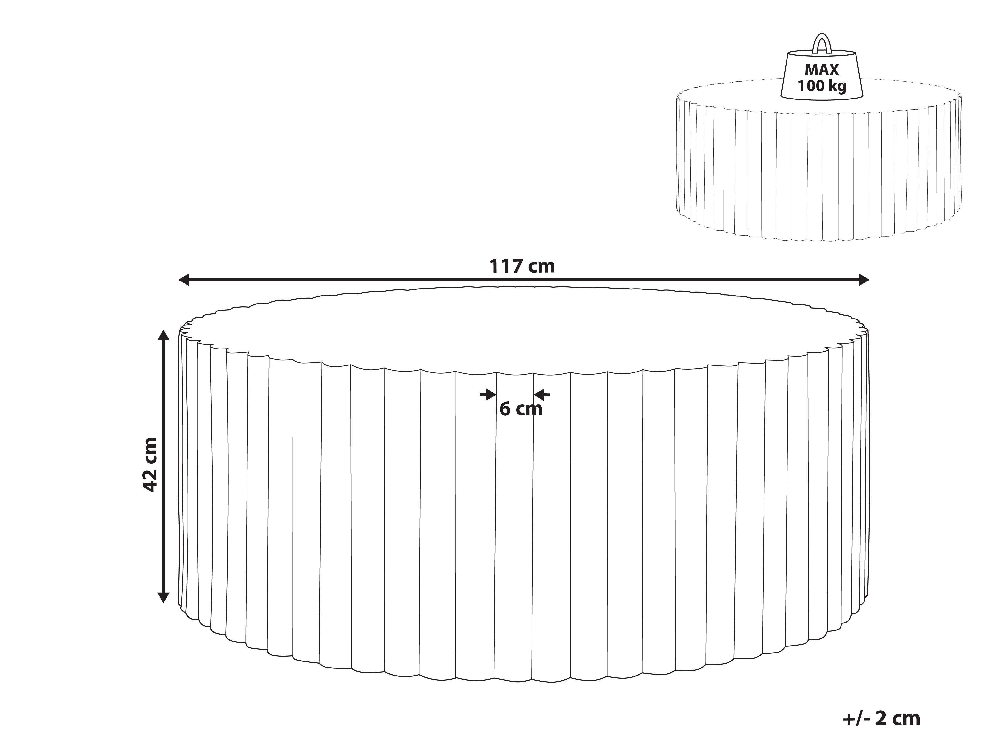 Salontafel POZZA 117 cm 117 cm Grijs