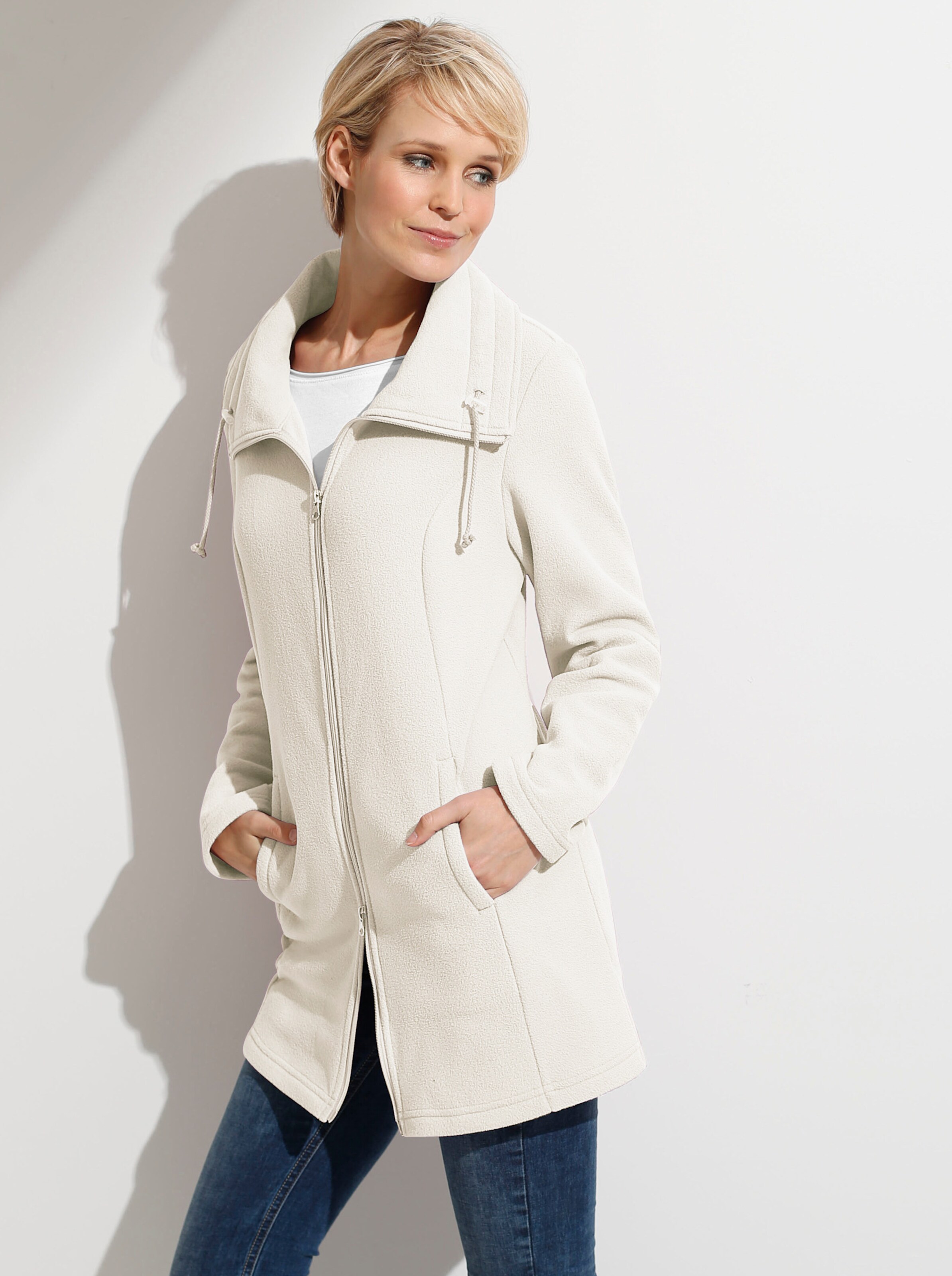 Fleecejacke mit 2-Wege-Reißverschluss
