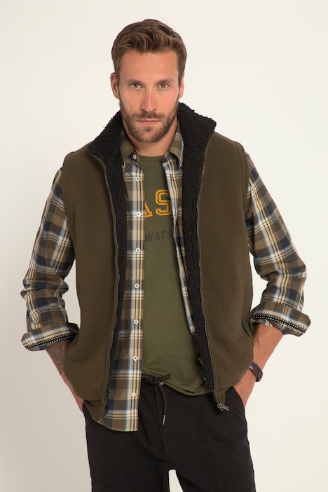 Sweatweste, OEKO-TEX, Teddyfutter, Stehkragen, bis 8 XL
