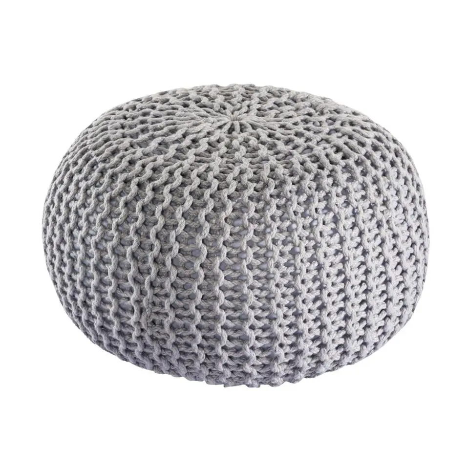Zittende Pouf PREMIUM-55cm - Voor buiten en binnen - Grijs