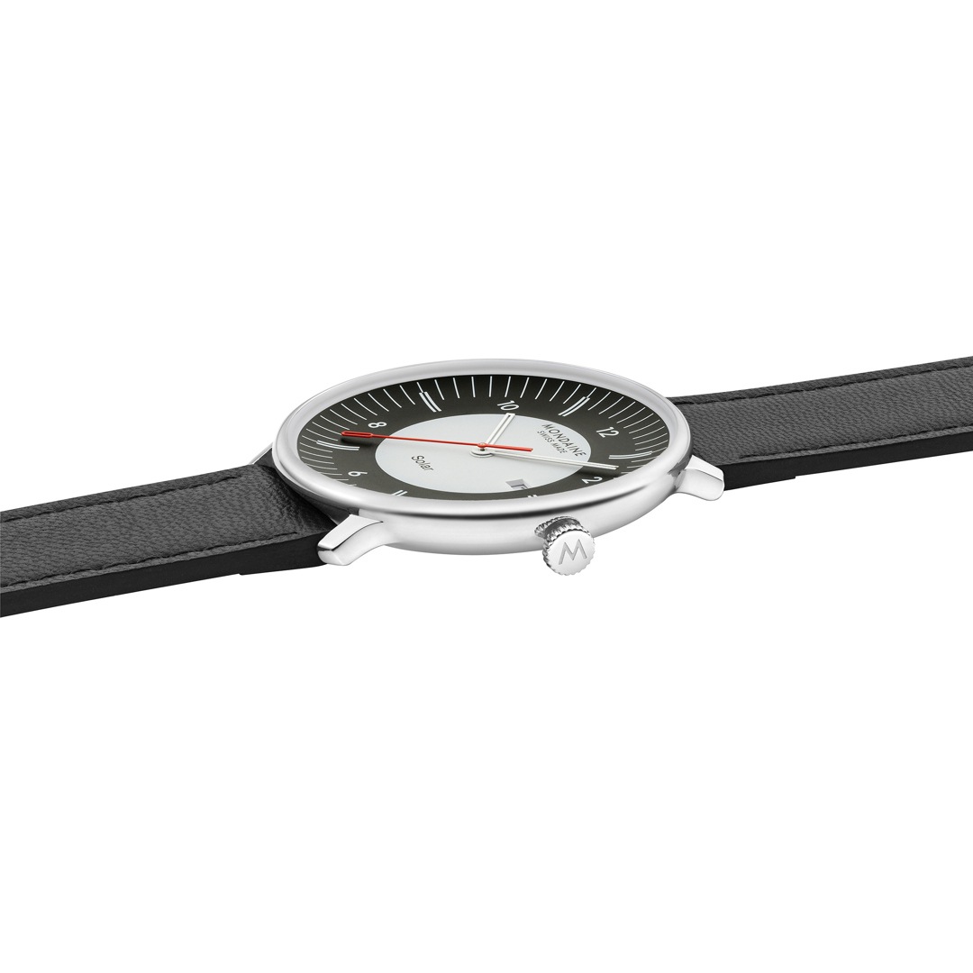 Mondaine Doppio Solar Schwarz / Weiss Ø 41