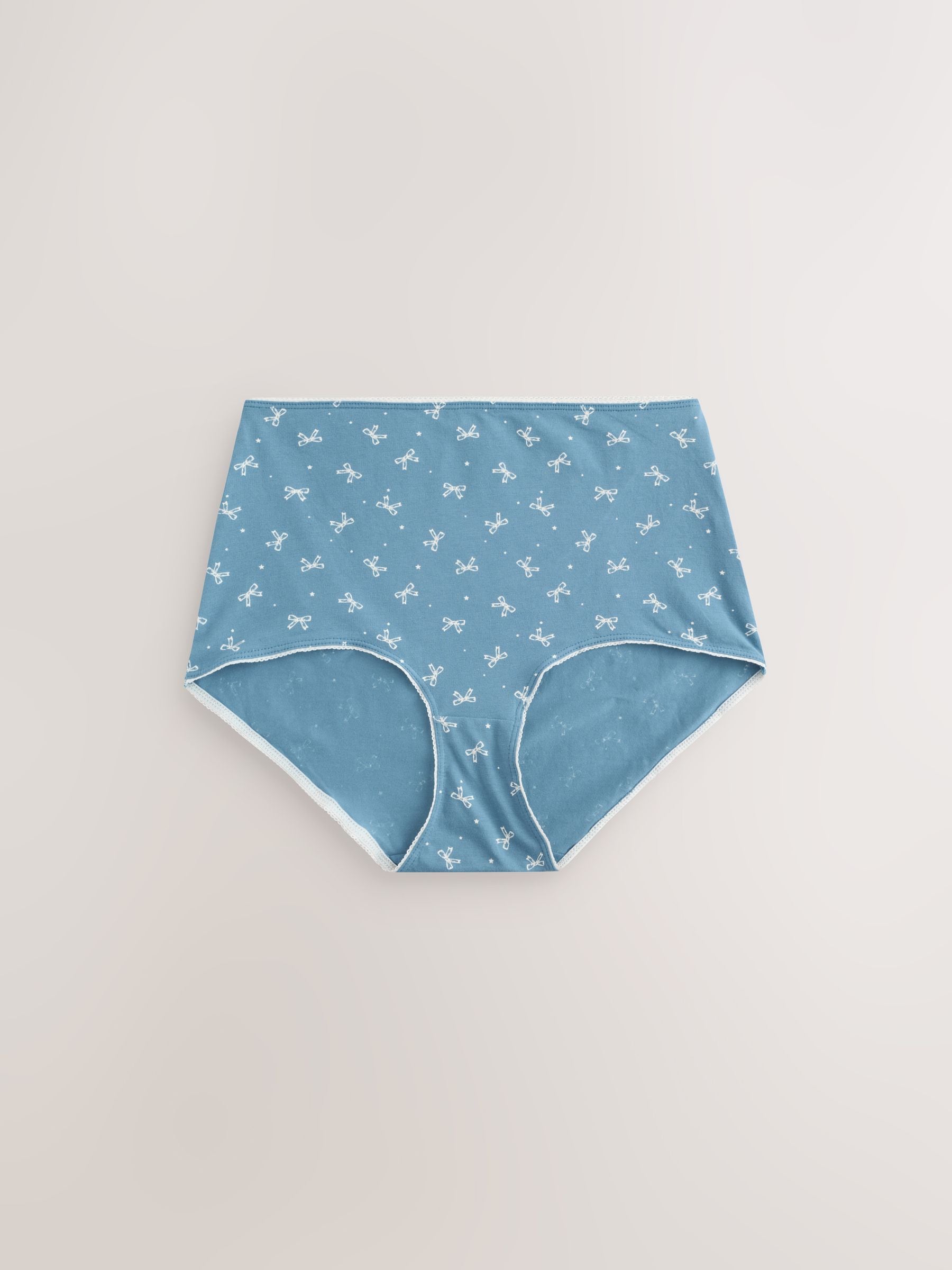 Blue Bows - Set van 7 slips met hoog katoengehalte