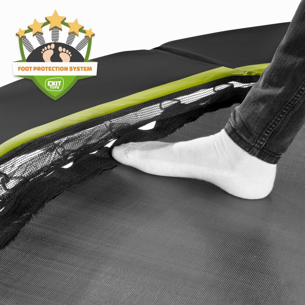 EXIT Silhouette inground - Trampoline - Zwart - 1x244x366 cm