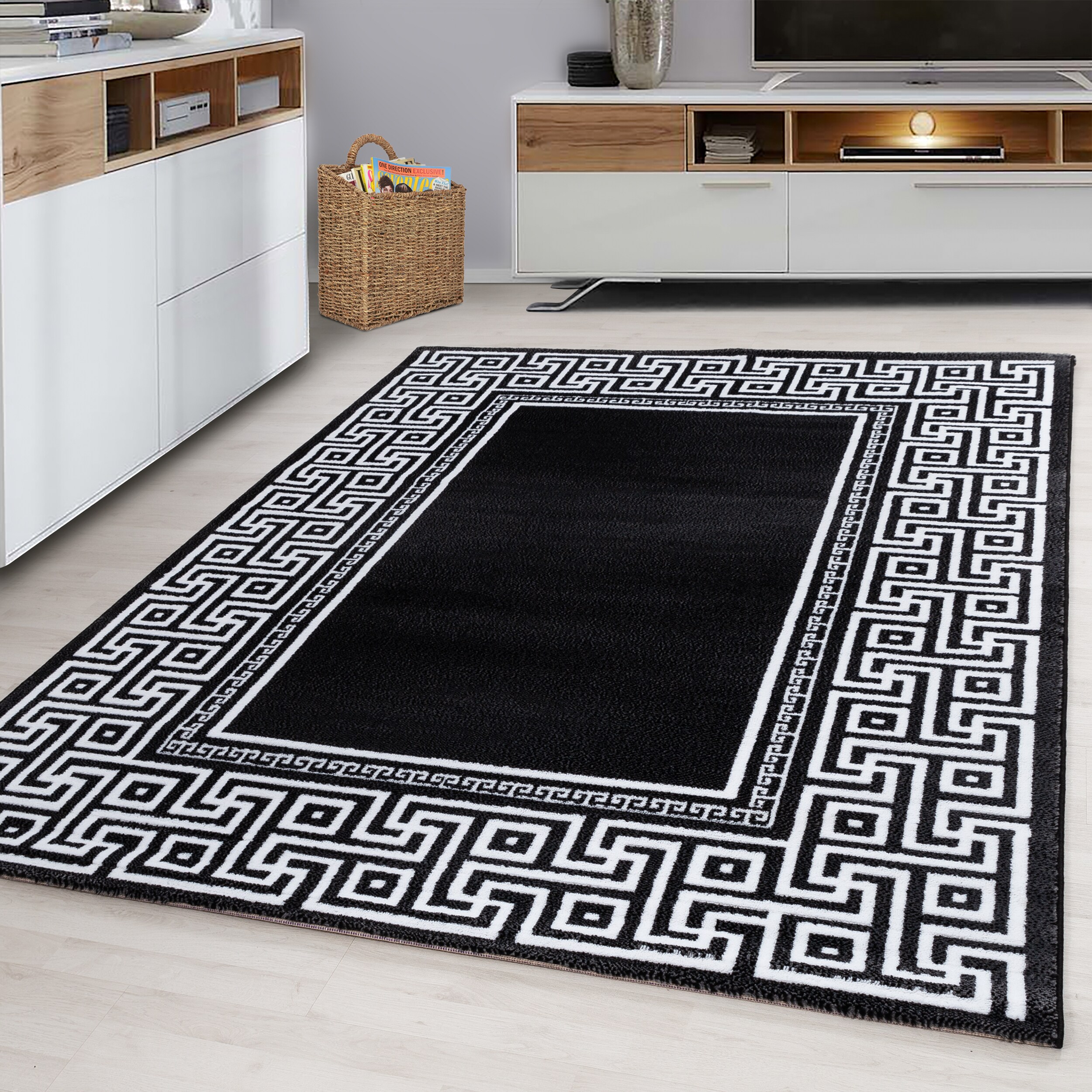 Wunderschöne Kurzflor 9 mm Teppich modern Designer Wohnzimmer