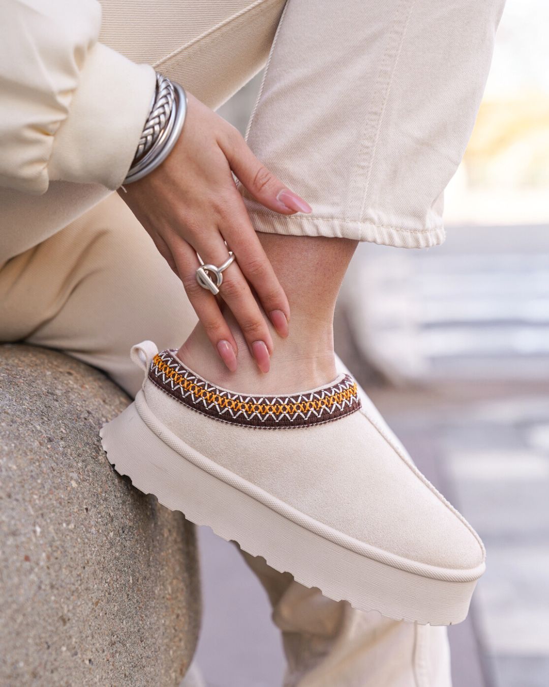 Sabots femme beige - Solveig