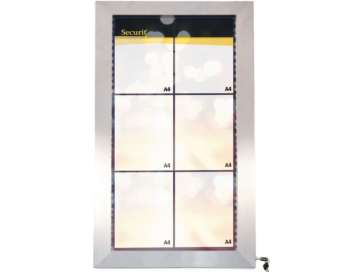 Securit® 6xA4 STAINLESS STEEL informationsdisplay