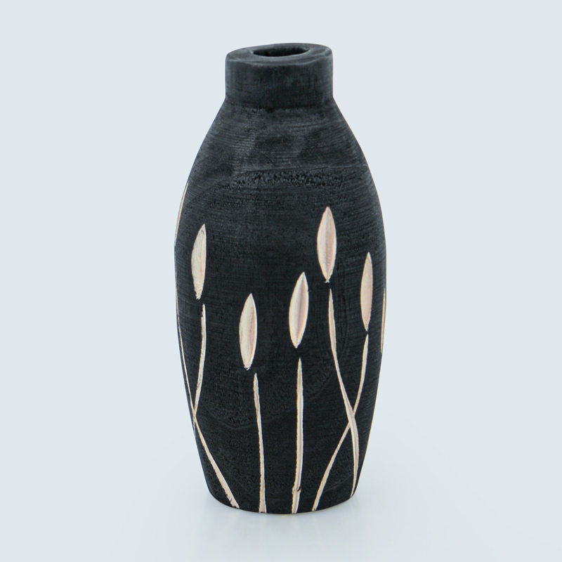 Vase décoratif 'Paloma' noir
