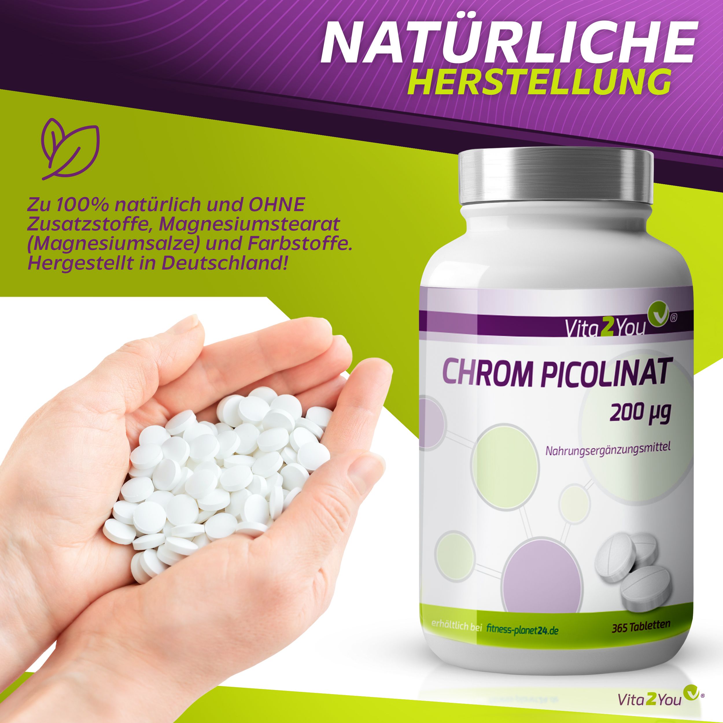 Vita2You Chrom Picolinat 200mcg Tabletten