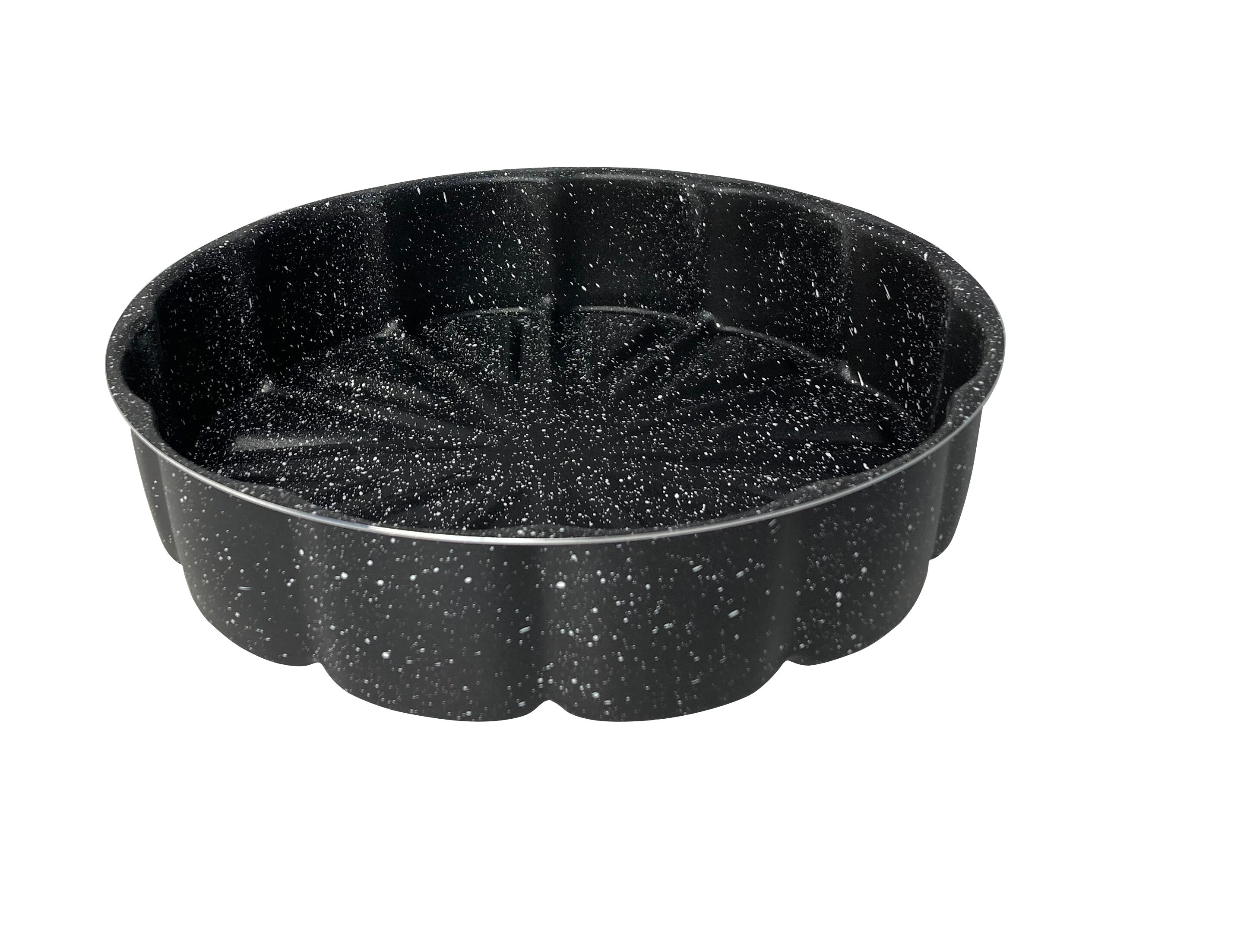 Runde Backform Küchenform Marmor Anti Haft Ø26cm Tarte schwarz