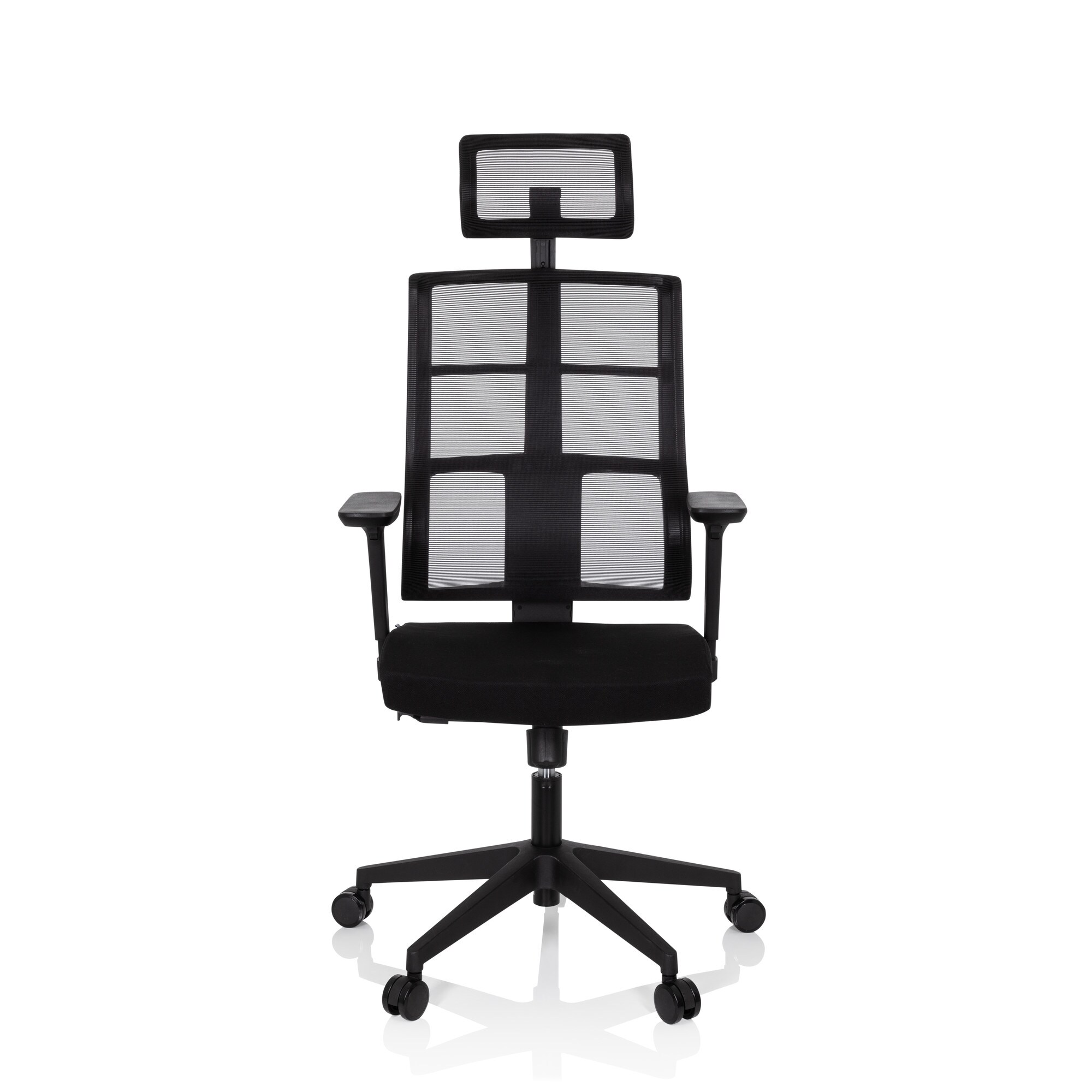 Profi Bürostuhl SPINIO PRO Stoff/Netzstoff mit Armlehnen (höhenverstellbar) hjh OFFICE