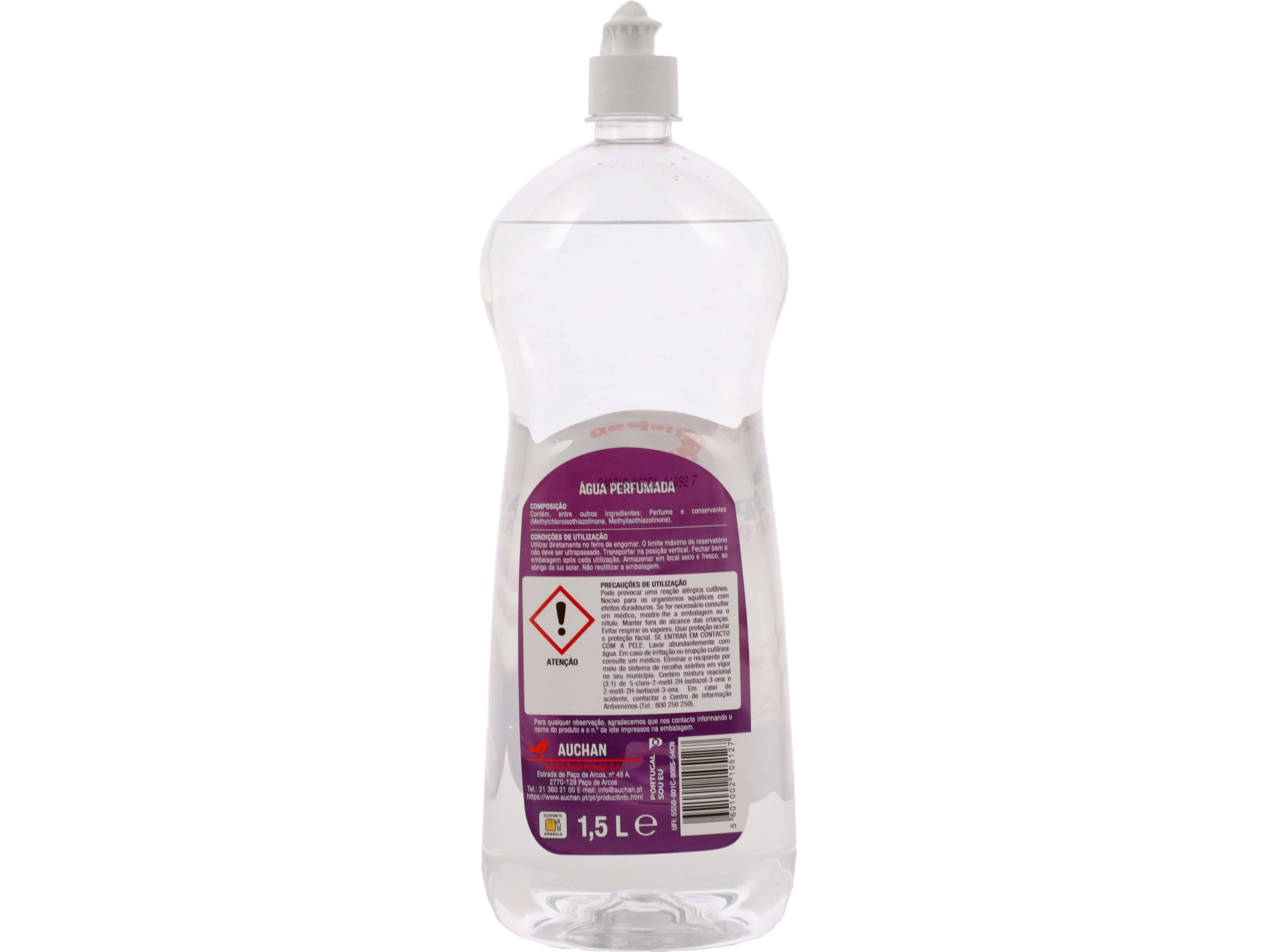 ÁGUA AUCHAN ROUPA PERFUMADA PARA FERRO DE ENGOMAR 1.5L