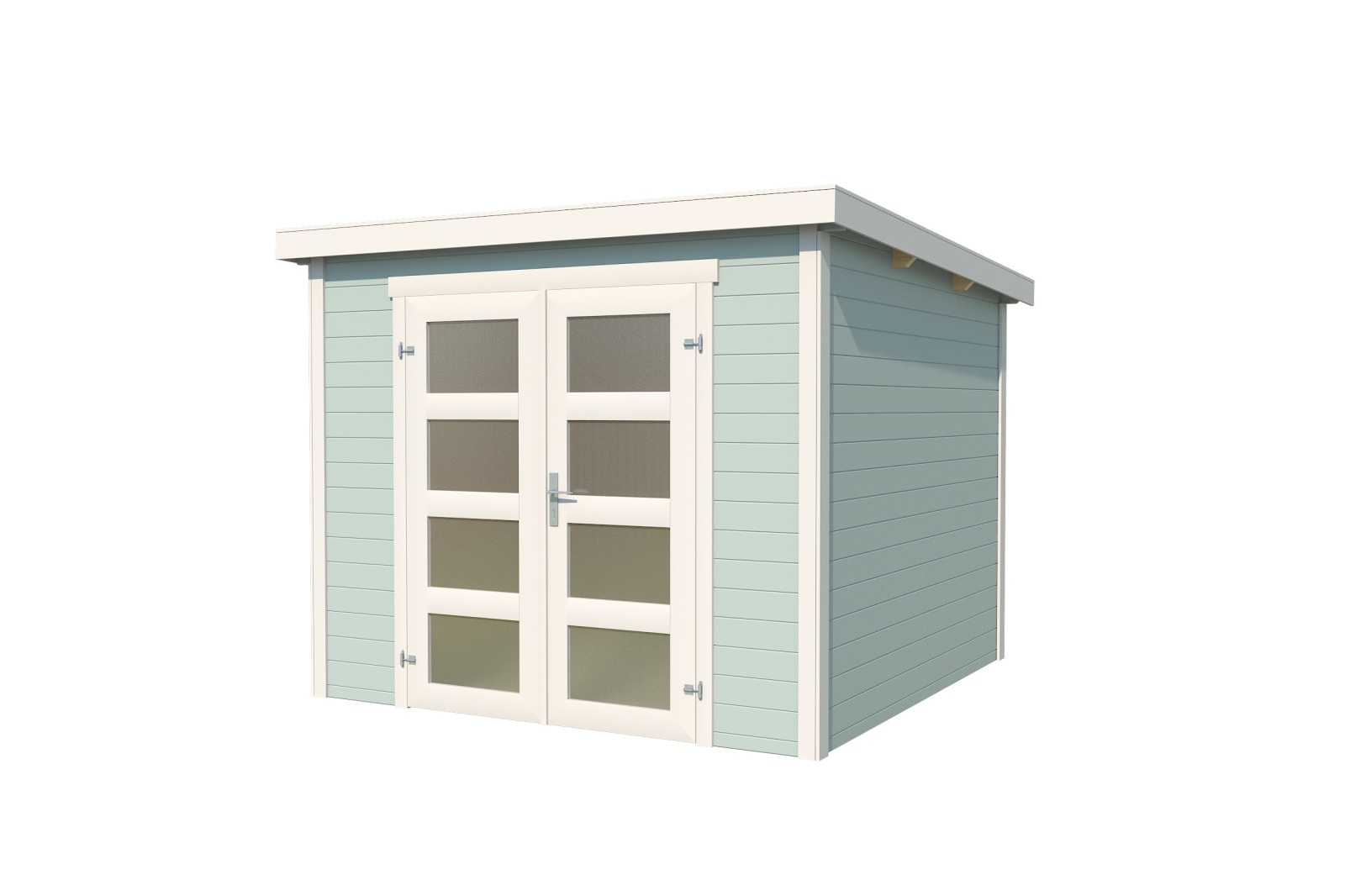Gartenhaus ZAMBEZI III - gletschergrün - Fichte massiv - 250x200 cm