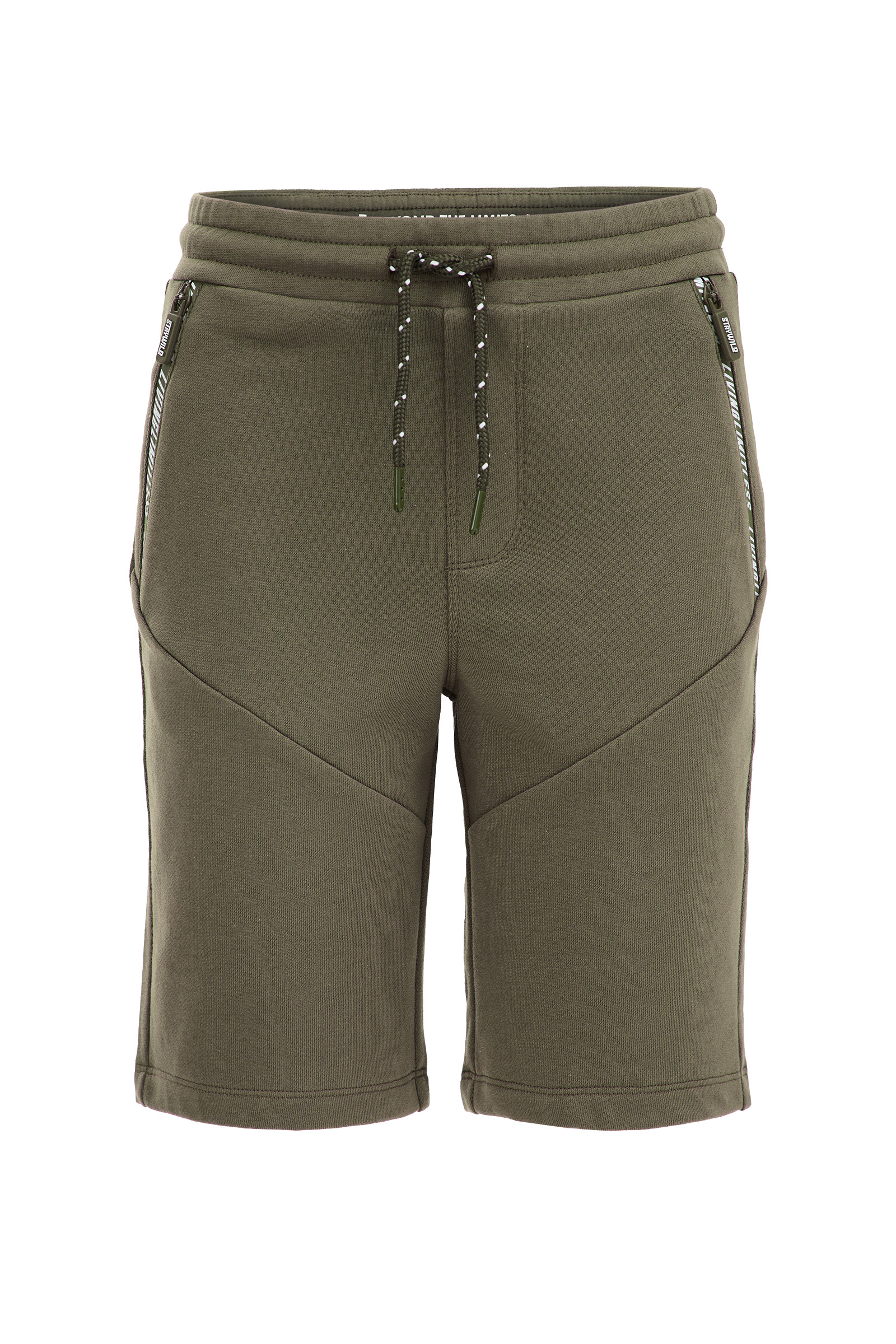 Jongens joggingshort met tapedetail WE Fashion Legergroen