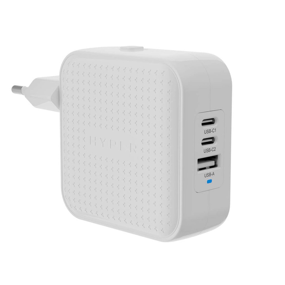 Hyper - HyperJuice - 70W USB-C GaN Rejse Oplader (3C+1A) - Hvid