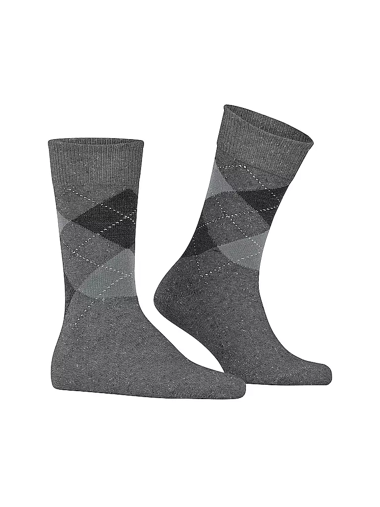 BURLINGTON Herren Socken DUNDEE 40-46 carbon mel grau