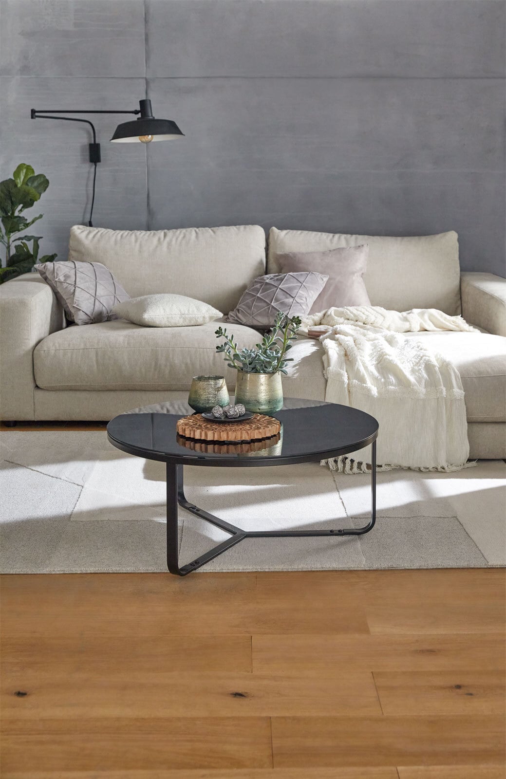 Couchtisch rund NEW YORK schwarz