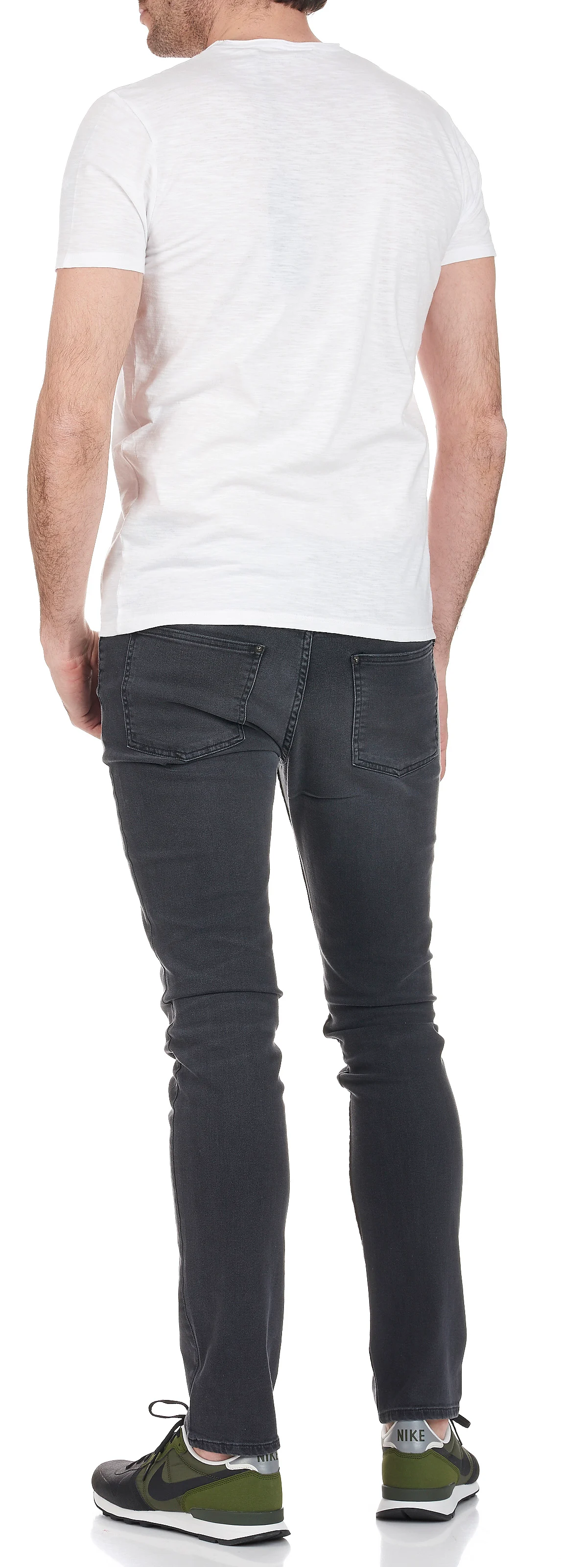 Tee-shirt col V en coton | Blanc