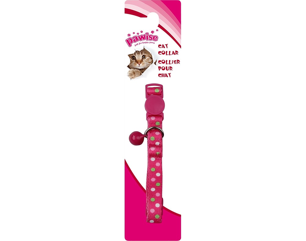 COLEIRA PARA GATO PAWISE POLKA ROSA