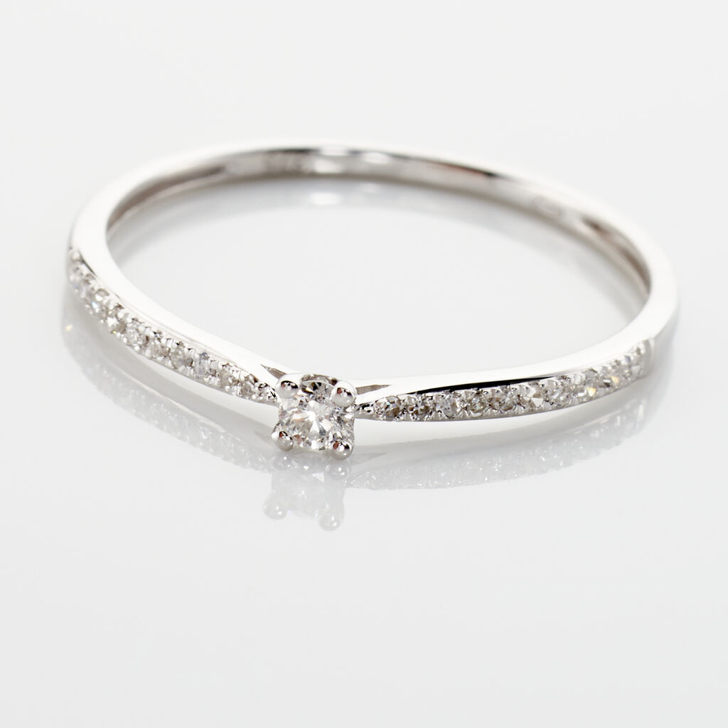 Bague Solitaire Hemera Or Blanc Diamant