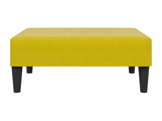 Repose-pied jaune 77x55x31 cm velours