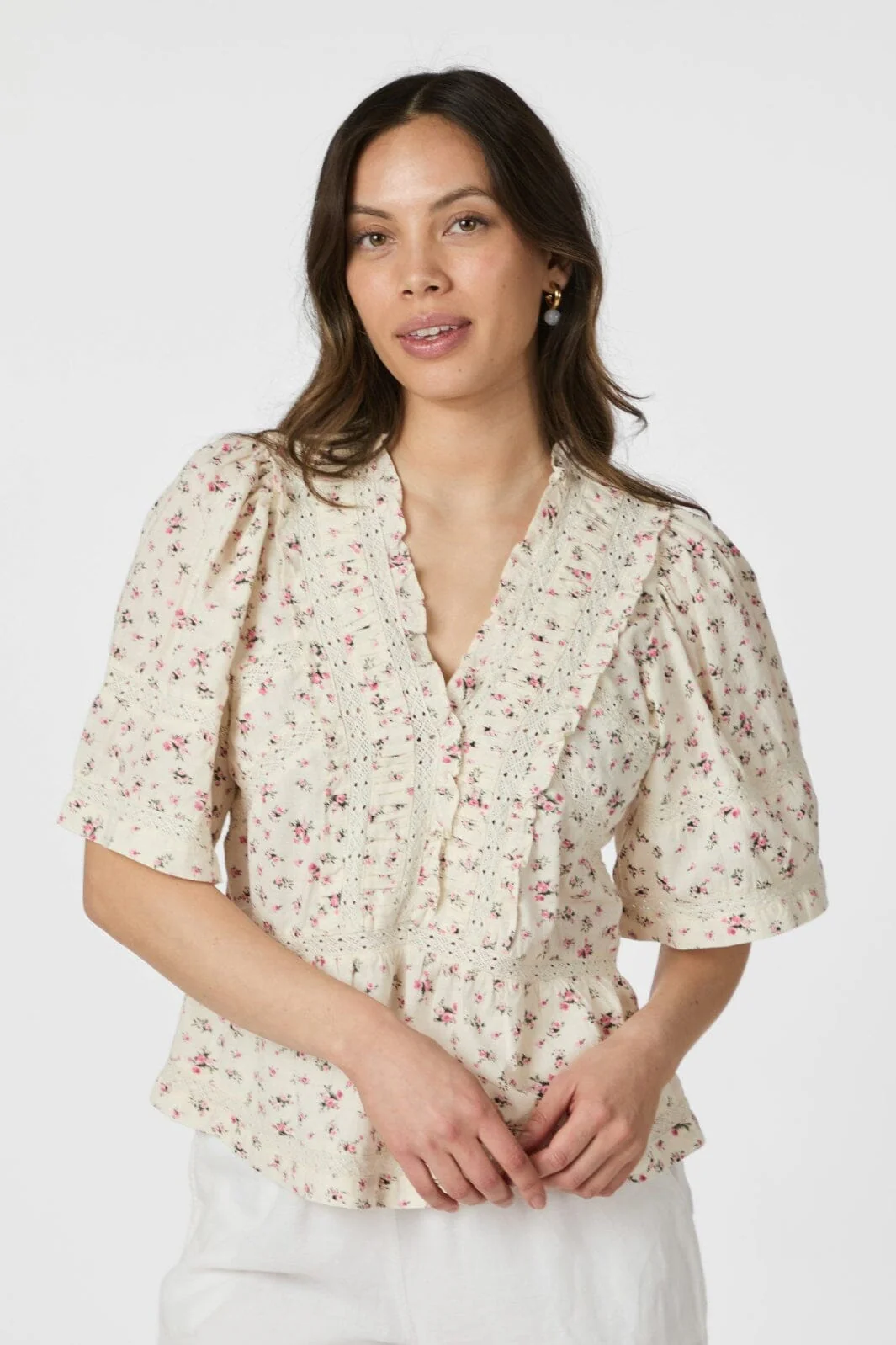 Neo Noir Evienne Floral Blush Top 165626