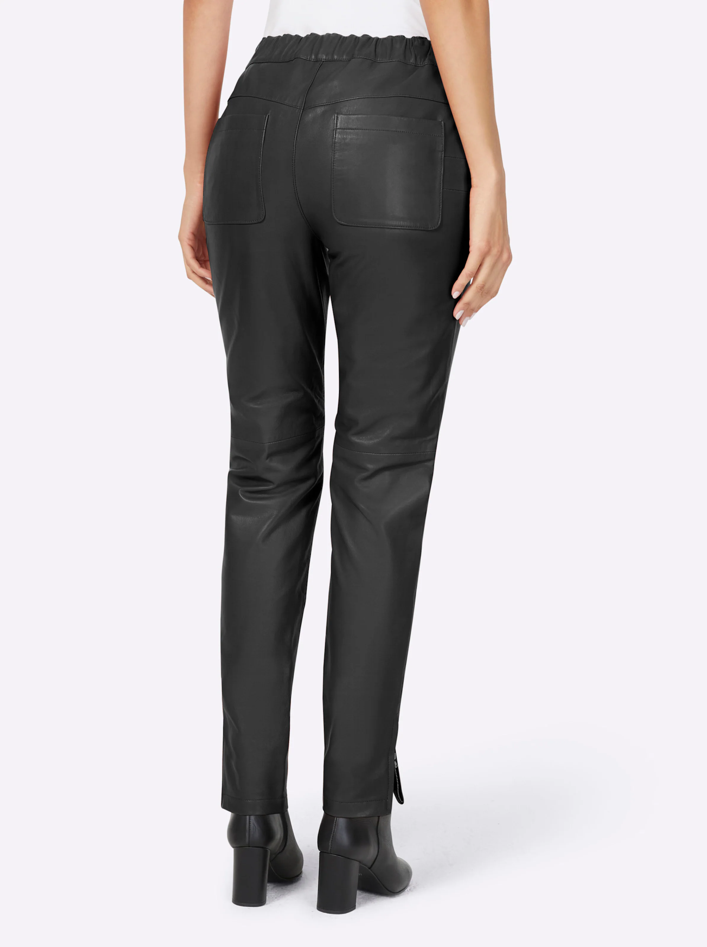 heine Lederhose in schwarz
