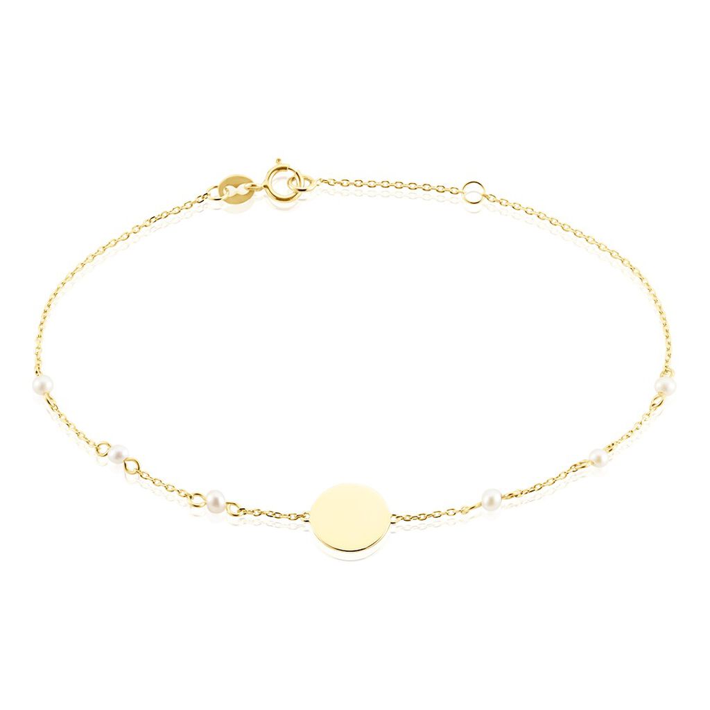 Bracelet Tiny Pearls Or Jaune Perle De Culture