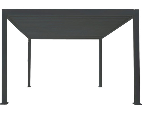 Pergola Mirador Deluxe, paaldikte 11 x 11 cm, 360 x 360 x 250 cm, zwart