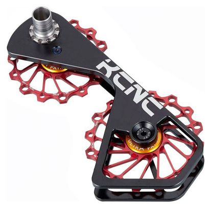 Jockey Wheel System KCNC Galets de Dérailleur Shimano 6800/9000 14 16 Dents Roulement Céramique Rouge