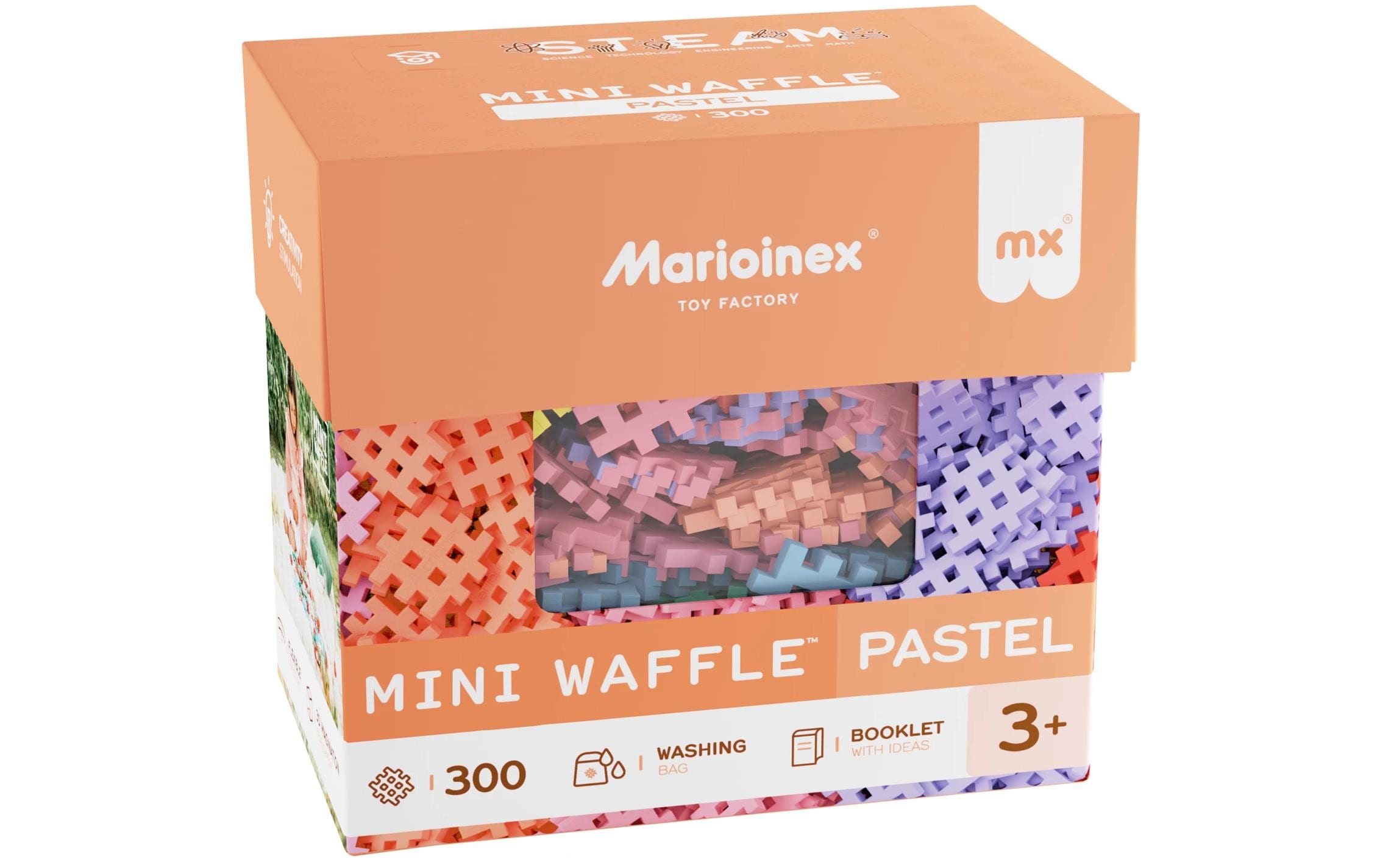 Baukasten Marioinex Mini Waffle Pastell - 300 TeileKonstruktionsspielzeug