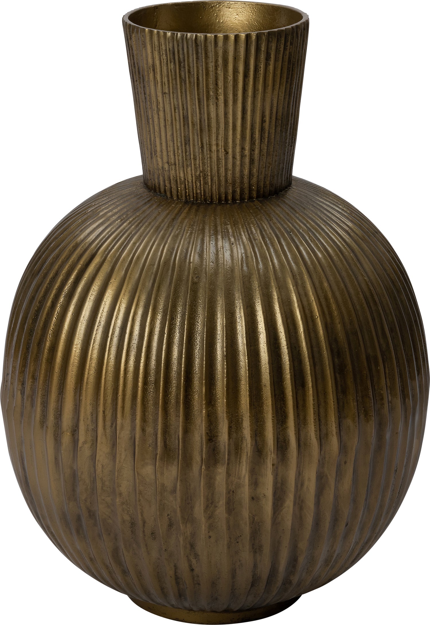 Intratuin vaas Bumper goud D 40 H 58 cm
