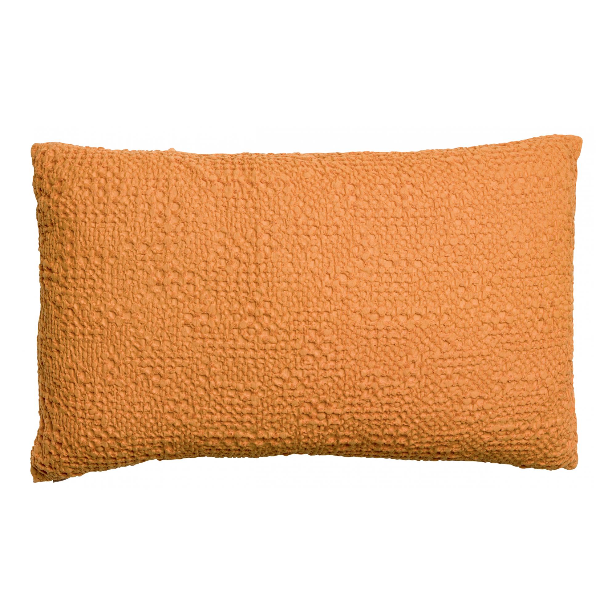 Coussin stonewashed tana moutarde 40 x 65 cm