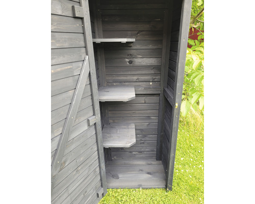 Tuinkast promadino Babylon 78 x 49,5 x 194,5 cm grijs