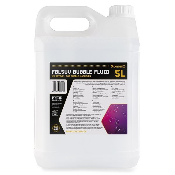 Beamz Liquido Efeito Uv (ultravioleta) P/ Máquinas de Bolhas (5 Litros) - 160.577