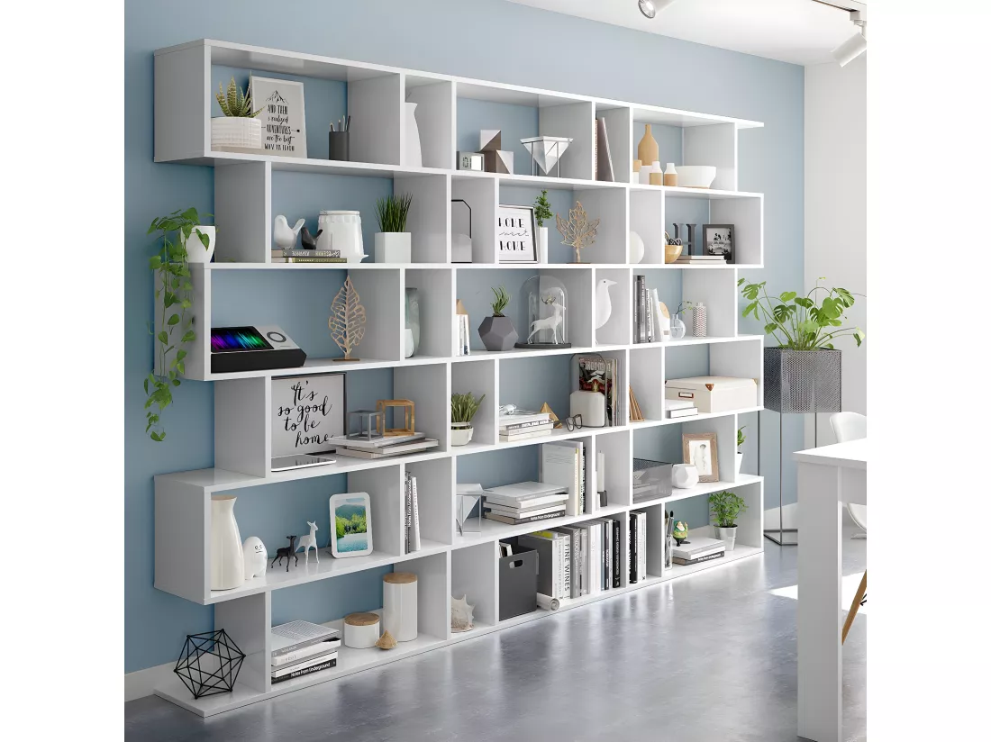 Bibliothèque avec 6 niveaux H192 cm - Athena